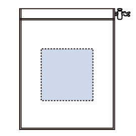 EVA巾着（M）エコバッグの印刷可能範囲図　■シルク印刷 印刷範囲：W12×H12（cm） ■インクジェット印刷 印刷範囲：W12×H12（cm） 