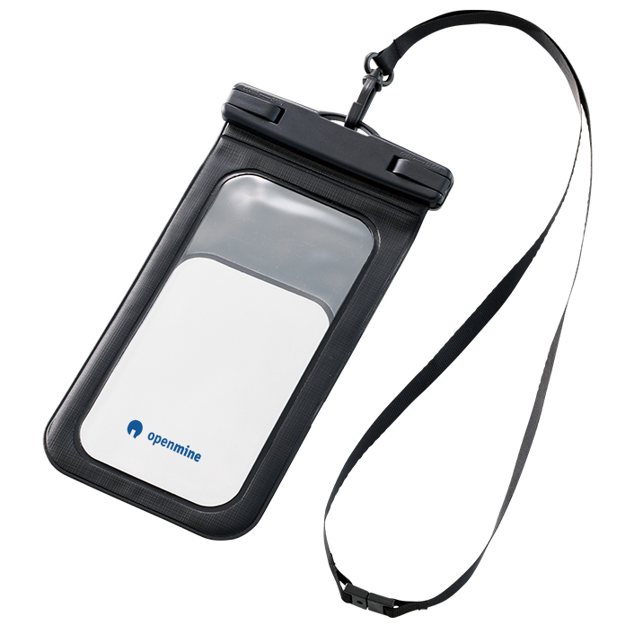 モバイルウォータープルーフポーチバッグ 6.7インチ ver.2 2色 大量作成でお安いシルクプリント