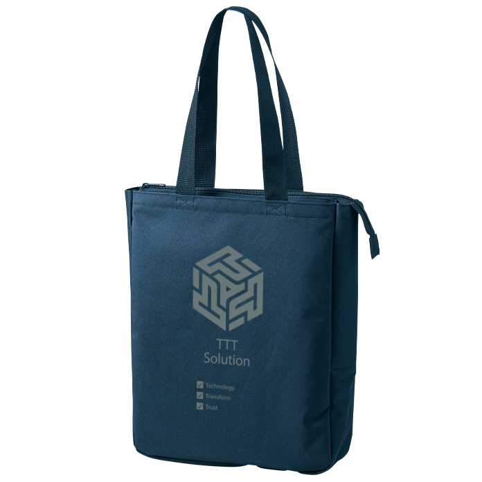 ノートPCが入れられるファスナートートバッグ 3色 大量作成でお安いシルクプリント