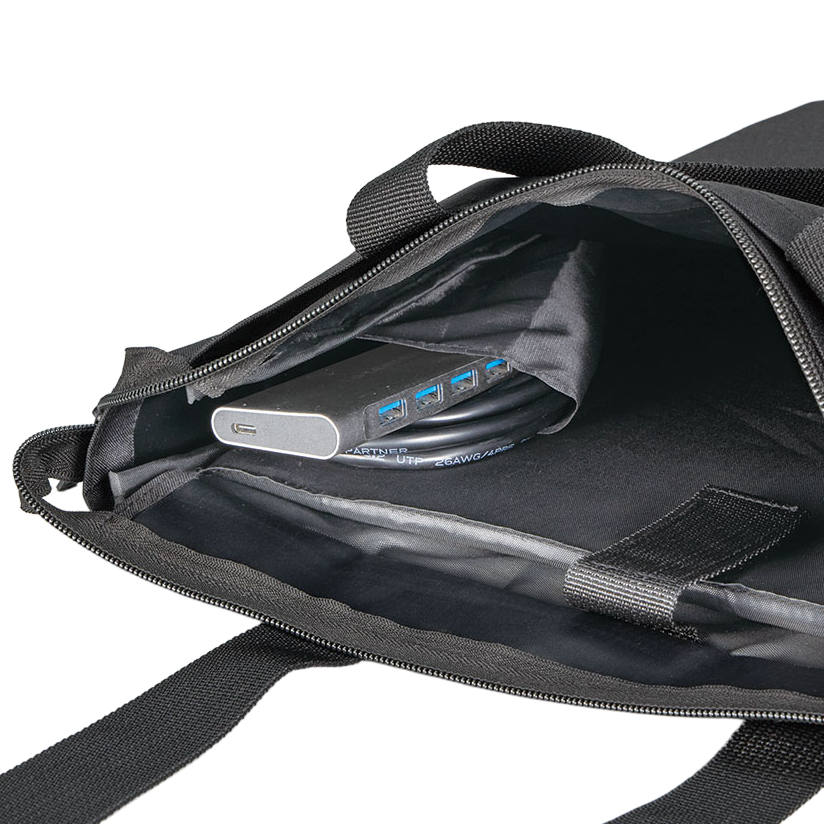 ノートPCが入れられるファスナートートバッグ 3色 販促・ノベルティ制作で人気のトートに、小物の整理に便利な「内ポケット」をプラスしました。 スマホやパスケースはもちろん、PC周辺機器(マウス・充電器)の収納にも対応。展示会の配布用バッグや、企業の備品としても喜ばれる、高機能かつ格安なアイテムです。