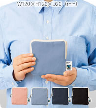 フェアトレードコットンスリムスクエアポーチバッグ（S）4色