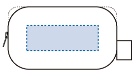 フェアトレードコットンスリムスクエアポーチバッグ（M）　ナチュラル　シルク印刷可能範囲