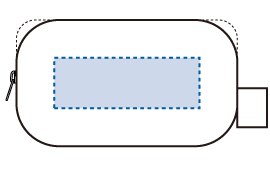 フェアトレードコットンスリムスクエアポーチバッグ(M)4色 シルク印刷可能範囲