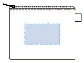 カラーファスナーキャンバスフラットポーチバッグ（SS）10色　シルク印刷可能範囲