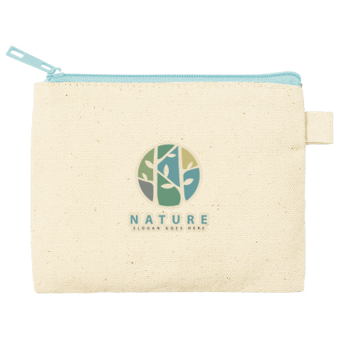 カラーファスナーキャンバスフラットポーチバッグ（SS）10色　フルカラーで写真表現ができる熱転写印刷