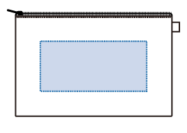 カラーファスナーキャンバスフラットポーチバッグ（M）10色 シルク印刷可能範囲