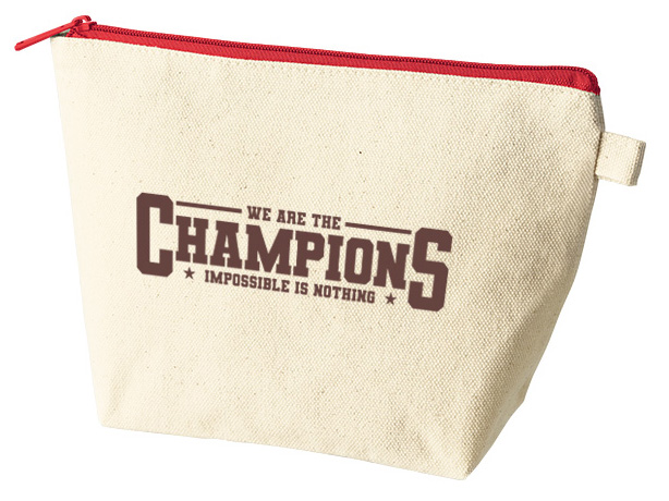 カラーファスナーキャンバスデイリーポーチバッグ 10色 大量作成でお安いシルクプリント