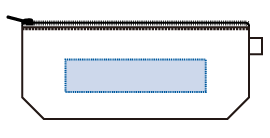 カラーファスナーキャンバスロングポーチバッグ 10色 シルク印刷可能範囲