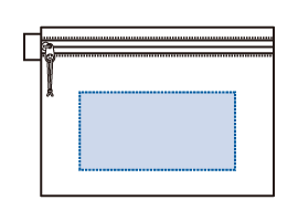 リップストップフラットポーチバッグ（S）5色 シルク印刷可能範囲