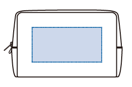 リップストップスクエアポーチバッグ（L）5色 シルク印刷可能範囲