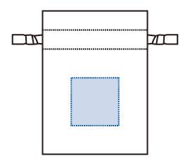 コットンカラーリボン巾着バッグ（SS）7色　シルク印刷可能範囲