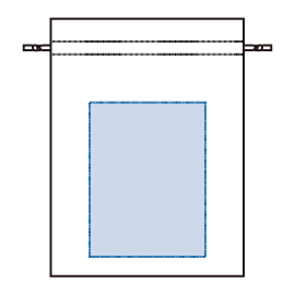 コットンカラーリボン巾着バッグ（L）7色 シルク印刷可能範囲
