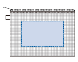 ハードメッシュフラットポーチ(M)エコバッグ 3色 熱転写印刷可能範囲