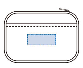 スマホが立てられるクーラーランチポーチバッグ 2色　熱転写印刷可能範囲