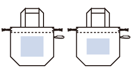 コンパクトクーラーミニ巾着バッグ 4色　シルク印刷可能範囲