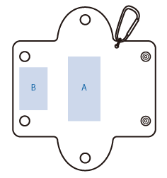 クリアマルチケースバッグ 9色　シルク印刷可能範囲
