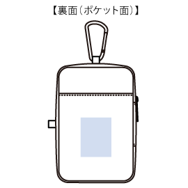 ぬいぐるみポーチ(M)9色のシルク・パッド印刷可能範囲