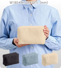 コーデュロイのマチありで自立するポーチの代表商品