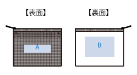 らくらく仕分けポーチバッグ(S)4色 シルク印刷可能範囲