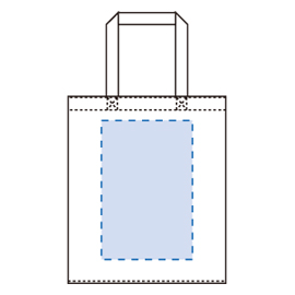 ライトキャンバスバッグ 横マチ付印刷範囲