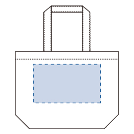 不織布スタンダードバッグの印刷可能範囲図