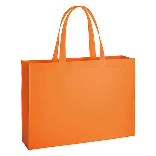 不織布スクエアトートバッグ（L）003 オレンジ