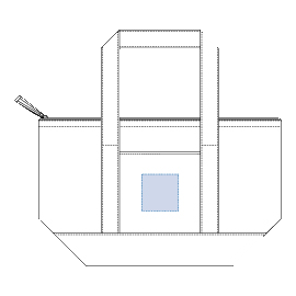 保冷バイカラートート（Ｓ）エコバッグの印刷可能範囲図