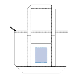 保冷バイカラートート（Ｍ）エコバックの印刷可能範囲図