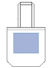 キャンバスデイリートートバッグ（M）ナチュラル　■シルク印刷 最大範囲：通常サイズ：W225×H185（mm）、Lサイズ：W260×H225（mm）　熱転写印刷 最大範囲：W260×H225（mm）