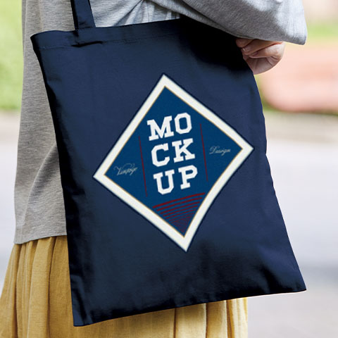 厚手コットンバッグ（M）6色　フルカラーで写真表現ができる熱転写印刷