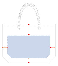 オリジナル名入れプリント範囲図