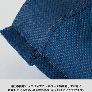 不織布ファスナー付ボックストートバッグ（Ｍ）の作りは熱圧着ではなく糸縫製