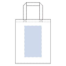 ライトキャンバスバッグ横マチ付(Ｍ)印刷可能範囲
W130×H240（ｍｍ）