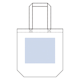 コットンバッグ（Ｌ） ナチュラル印刷範囲W250×H220