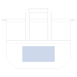 レイアウト可能範囲：キャンバスピクニック保冷トート W300×H145（mm）
■シルク印刷 最大範囲：W300×H135（mm）