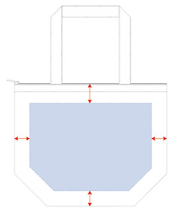 オリジナル名入れプリント可能範囲図