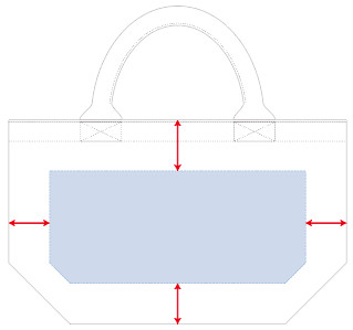 オリジナルプリント可能範囲図