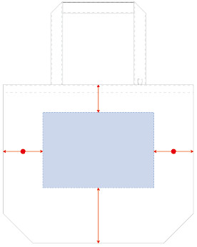 オリジナルプリント可能範囲図