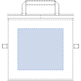 バッグにもなるシートクッション 4色　シルク印刷可能範囲