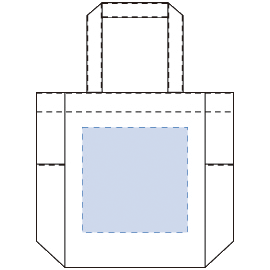 マルチトートコンビ（Ｌ）エコバッグの印刷可能範囲図
