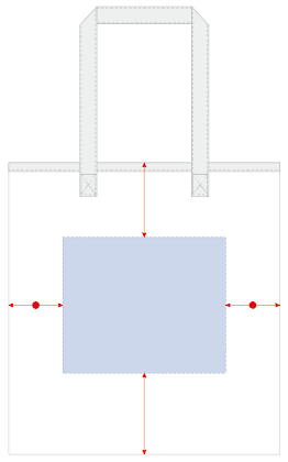 オリジナルプリント可能範囲図