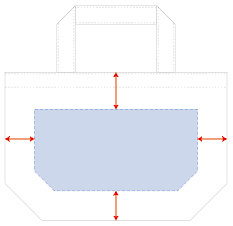 オリジナル名入れ印刷作成範囲図