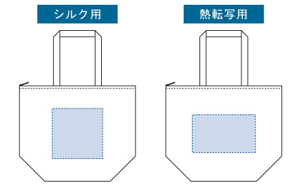 保冷ベーシックトート（L）エコバッグの印刷可能範囲図