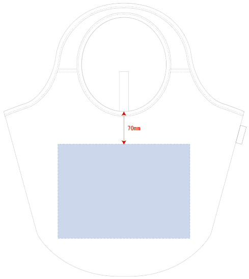 印刷範囲：デザインスペース：W280×H200（mm）
■シルク印刷 最大範囲：W250×H200（mm）