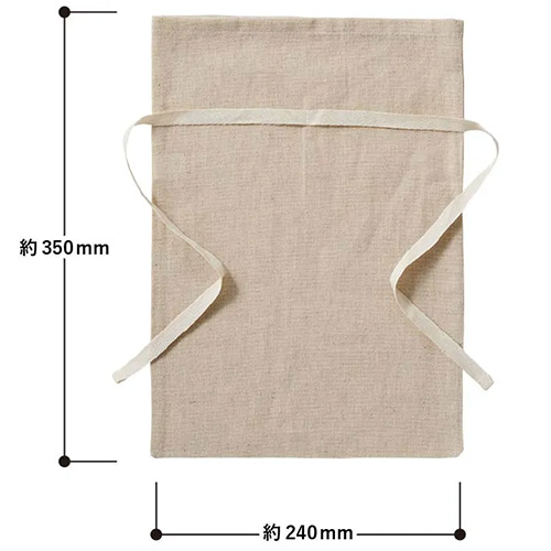 コットンリネンラッピング巾着（M）の寸法図