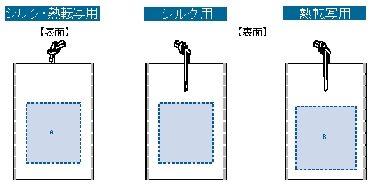 不織布ラッピング巾着（M）エコバッグ■シルク印刷 最大範囲：W160×H180（mm）■熱転写印刷 最大範囲：表：最大サイズ：W160×H180（mm）　裏：最大サイズ：W180×H190（mm）