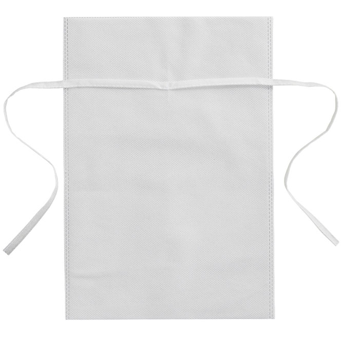 不織布ラッピング巾着（M）エコバッグ　044ナチュラルホワイト：カラーバリエーション豊かな「不織布ラッピング巾着（M）」です。５色を取り揃えており、あらゆるシーンに合わせてお選びいただけます。この白色のシンプルなデザインは、どんなロゴやメッセージも引き立てます。