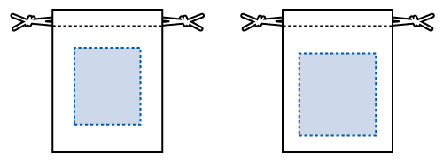 シャンブリック巾着（SS）印刷可能範囲図