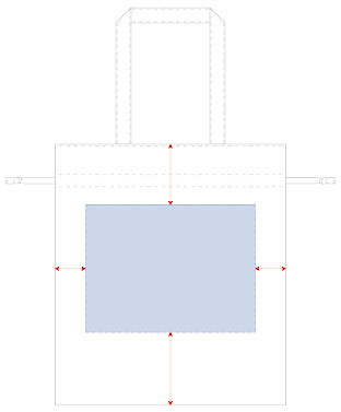 オリジナル名入れプリント可能範囲図