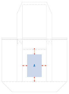 表面のオリジナル印刷可能範囲図